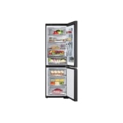 LG 349L Bottom Freezer Refrigerator, Beige glass, InstaView™, LinearCooling™, front open view of bottom freezer refrigerator., GR-V479QGKW, thumbnail 2