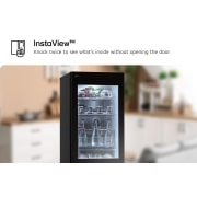 LG 349L Bottom Freezer Refrigerator, Beige glass, InstaView™, LinearCooling™, USP image of instaview., GR-V479QGKW, thumbnail 3