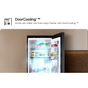LG 349L Bottom Freezer Refrigerator, Beige glass, InstaView™, LinearCooling™, USP image of doorcooling., GR-V479QGKW, thumbnail 5