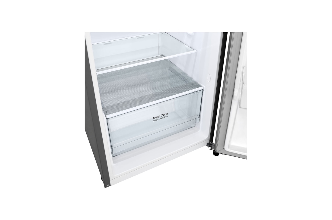 LG 243L Top Freezer Refrigerator in Platinum Silver, Smart Inverter, Humidity Control, sdrawyer, GR-B355PLMB, thumbnail 6