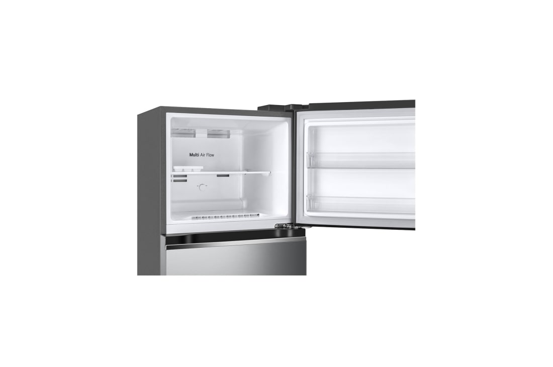 LG 243L Top Freezer Refrigerator in Platinum Silver, Smart Inverter, Humidity Control, top view, GR-B355PLMB, thumbnail 7