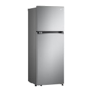 LG 243L Top Freezer Refrigerator in Platinum Silver, Smart Inverter, Humidity Control, side view, GR-B355PLMB, thumbnail 4