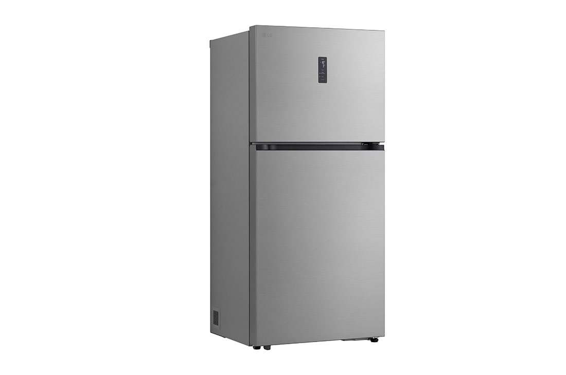 LG 612L Top Freezer Fridge with Smart Inverter Compressor, DoorCooling⁺™, LinearCooling™ and LG ThinQ, Silver, Left side view, LTB852PFBQ, thumbnail 8