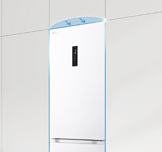 Flat door refrigerator integrated into kitchen cabinets, completing the sealess look.
