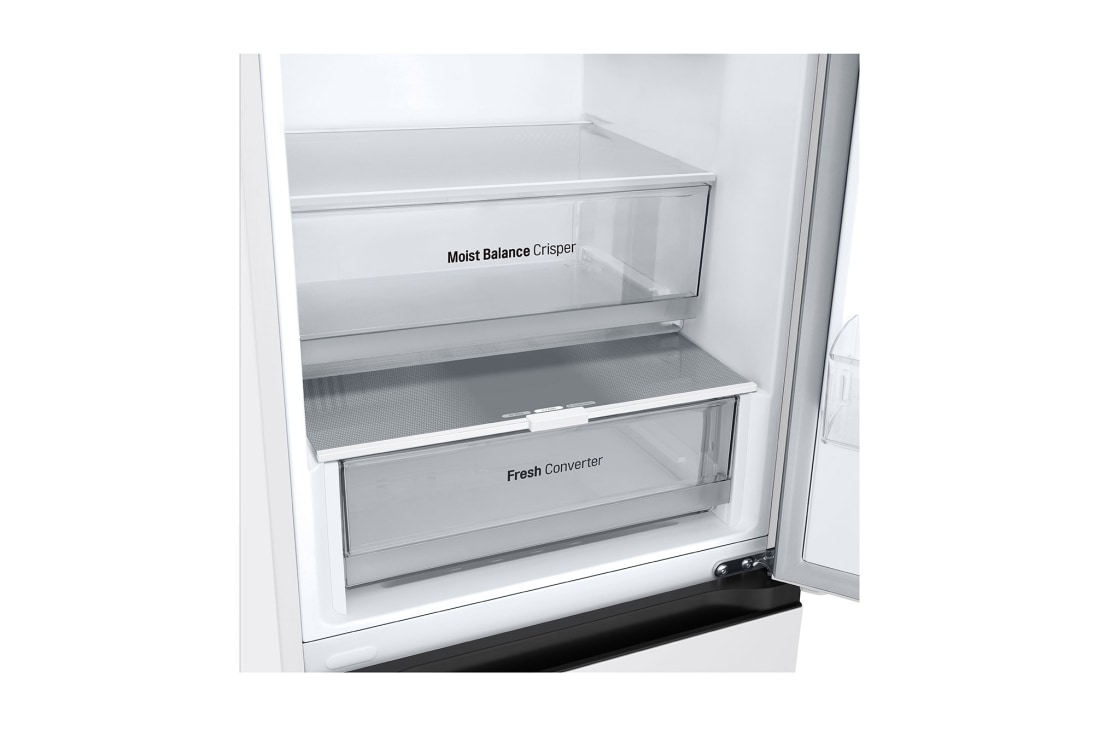 LG 344L NatureFRESH™ Fridge with LinearCooling™, DoorCooling+™, Smart Inverter Compressor™ in Super White, drawer, GR-B459FQFW, thumbnail 9
