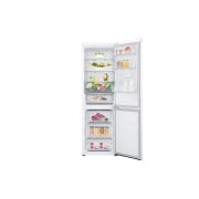 LG 344L NatureFRESH™ Fridge with LinearCooling™, DoorCooling+™, Smart Inverter Compressor™ in Super White, front open, GR-B459FQFW, thumbnail 2