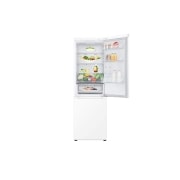 LG 344L NatureFRESH™ Fridge with LinearCooling™, DoorCooling+™, Smart Inverter Compressor™ in Super White, front open, GR-B459FQFW, thumbnail 4
