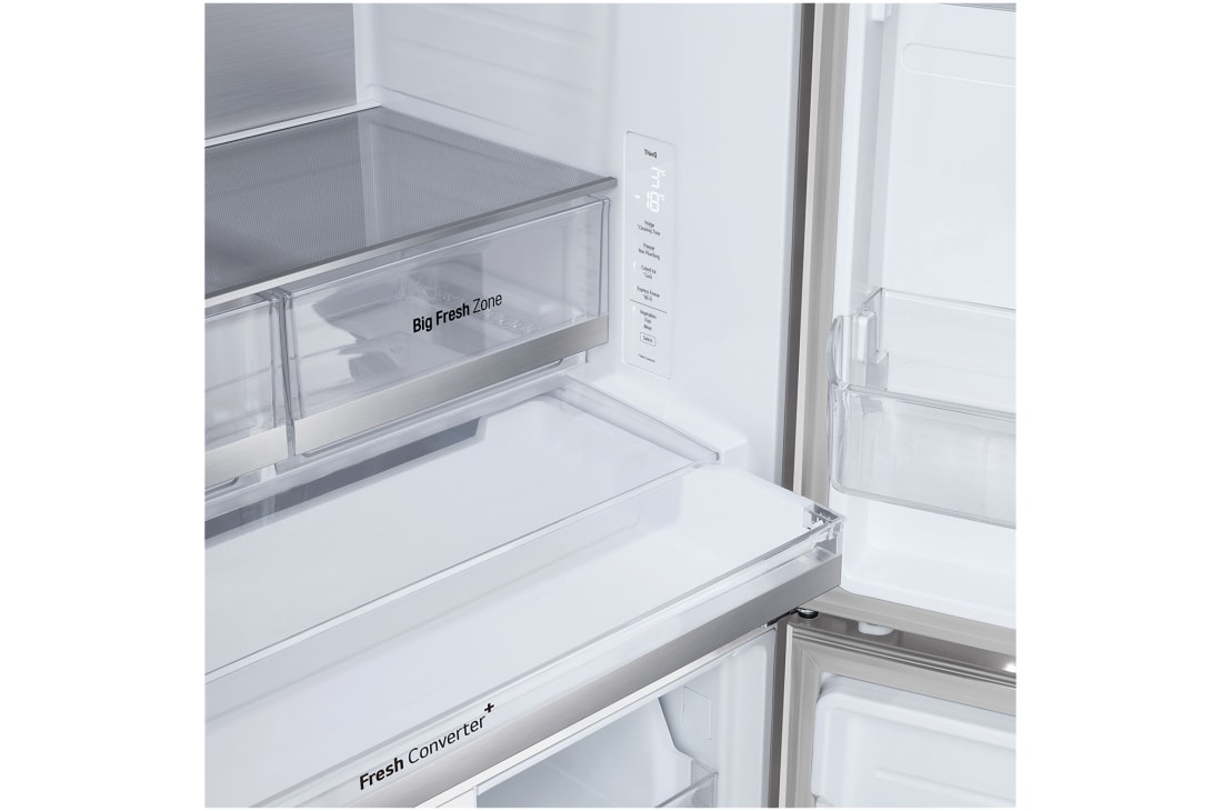 LG 619L Multi-door Refrigerator with LinearCooling™, DoorCooling+™, and FRESHConverter+™ in Black Glass, detailed view of the Internal button, GR-B30FFGPB, thumbnail 11