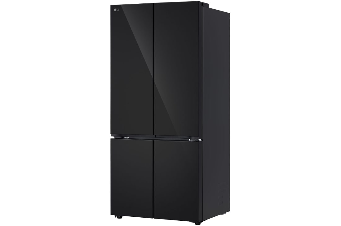 LG 619L Multi-door Refrigerator with LinearCooling™, DoorCooling+™, and FRESHConverter+™ in Black Glass, right side view, GR-B30FFGPB, thumbnail 13
