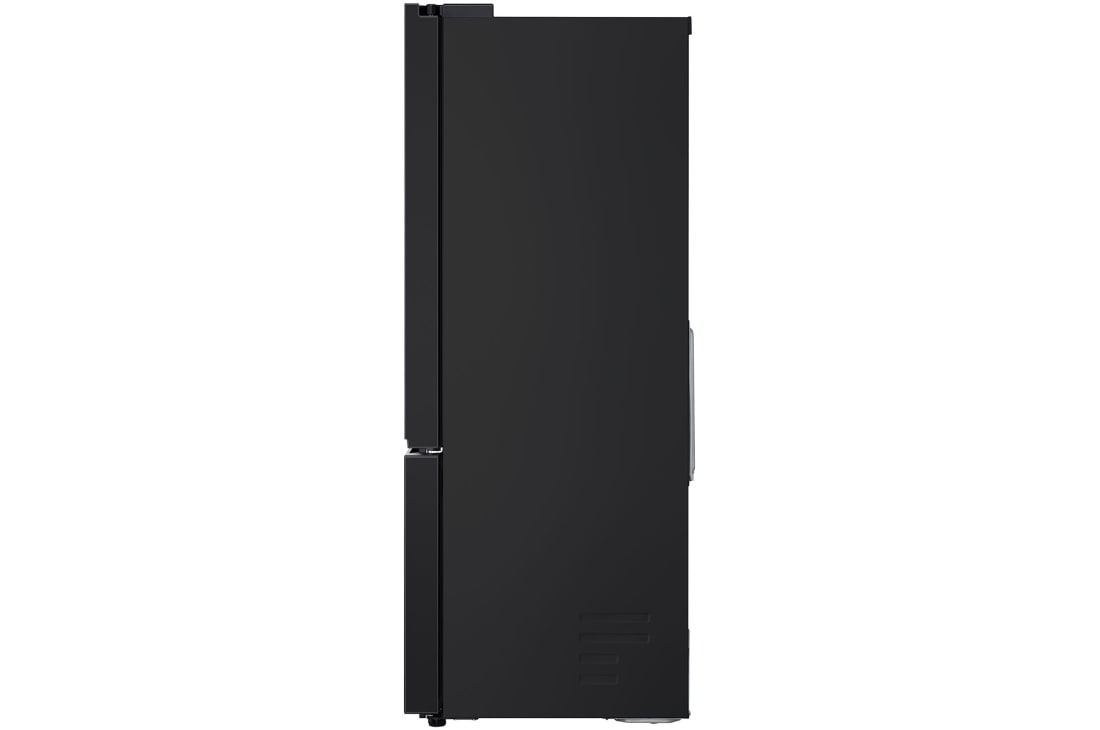 LG 619L Multi-door Refrigerator with LinearCooling™, DoorCooling+™, and FRESHConverter+™ in Black Glass, side view, GR-B30FFGPB, thumbnail 14