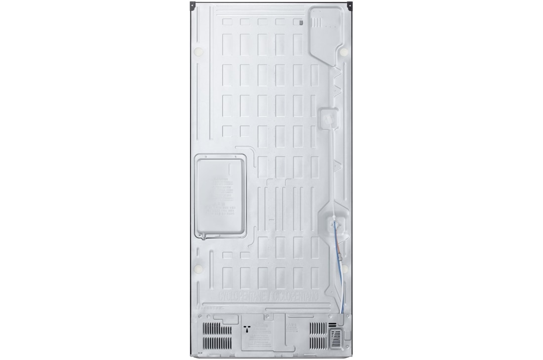 LG 619L Multi-door Refrigerator with LinearCooling™, DoorCooling+™, and FRESHConverter+™ in Black Glass, back view, GR-B30FFGPB, thumbnail 15