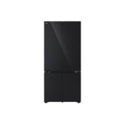 LG 619L Multi-door Refrigerator with LinearCooling™, DoorCooling+™, and FRESHConverter+™ in Black Glass, Front view of 619L Multi-door Refrigerator Black glass with LinearCooling™ and DoorCooling+™ (GR-B30FFGPB.ABMRGCC), GR-B30FFGPB, thumbnail 1