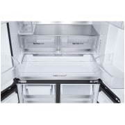 LG 619L Multi-door Refrigerator with LinearCooling™, DoorCooling+™, and FRESHConverter+™ in Black Glass, detailed view of the interior drawers, GR-B30FFGPB, thumbnail 9