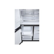LG 619L Multi-door Refrigerator with LinearCooling™, DoorCooling+™, and FRESHConverter+™ in Black Glass, detailed view of the pull out ice tray, GR-B30FFGPB, thumbnail 10