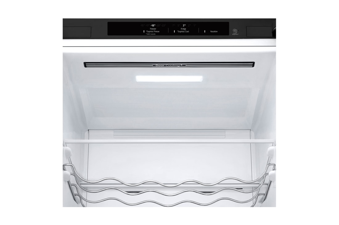 LG 387L NatureFRESH™ Fridge with LinearCooling™, DoorCooling+™, Smart Inverter Compressor™, Metal Fresh™ in Essence Matte Black, led view, GR-B509FQFW, thumbnail 6