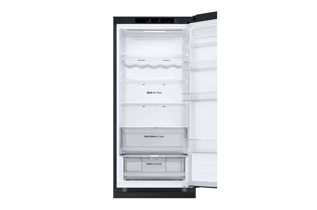 LG 387L NatureFRESH™ Fridge with LinearCooling™, DoorCooling+™, Smart Inverter Compressor™, Metal Fresh™ in Essence Matte Black, compartment view, GR-B509FQFW, thumbnail 8