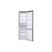 LG 387L NatureFRESH™ Fridge with LinearCooling™, DoorCooling+™, Smart Inverter Compressor™, Metal Fresh™ in Essence Matte Black, front door open view, GR-B509FQFW, thumbnail 2