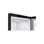 LG 387L NatureFRESH™ Fridge with LinearCooling™, DoorCooling+™, Smart Inverter Compressor™, Metal Fresh™ in Essence Matte Black, door view, GR-B509FQFW, thumbnail 9