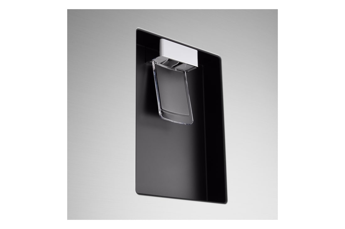 LG 609L Top Freezer Fridge with Smart Inverter Compressor, DoorCooling⁺™, LinearCooling™ and LG ThinQ, Silver, Detailed close-up of the dispenser, LTB842PFBQ, thumbnail 7