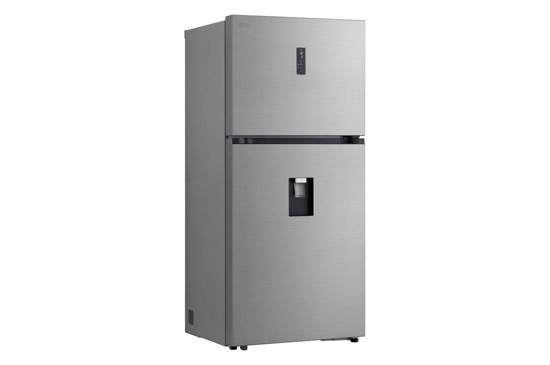 LG 609L Top Freezer Fridge with Smart Inverter Compressor, DoorCooling⁺™, LinearCooling™ and LG ThinQ, Silver, Left side view, LTB842PFBQ, thumbnail 8