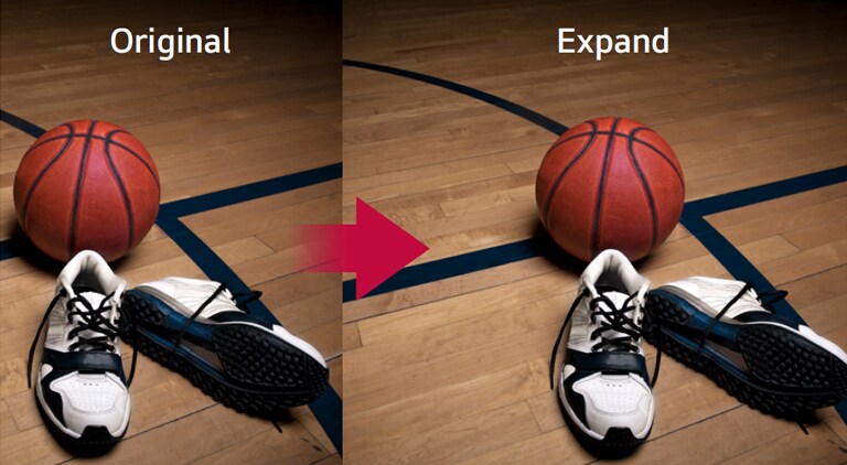 An image demonstrating the Gen AI feature for expanding an existing image.