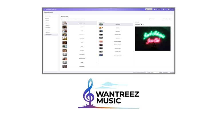 This is an image of the solution interface highlighting WANTREEZ MUSIC content.