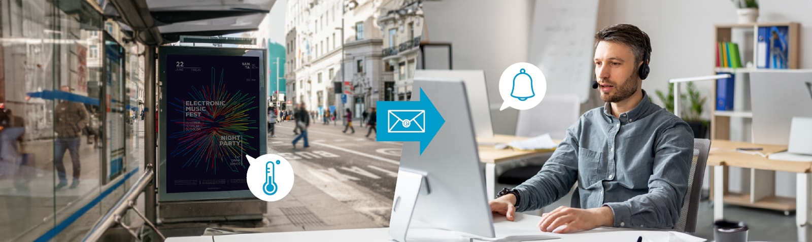If the temperature of external devices surpasses the set limit, an email notification is automatically sent to the responsible person.