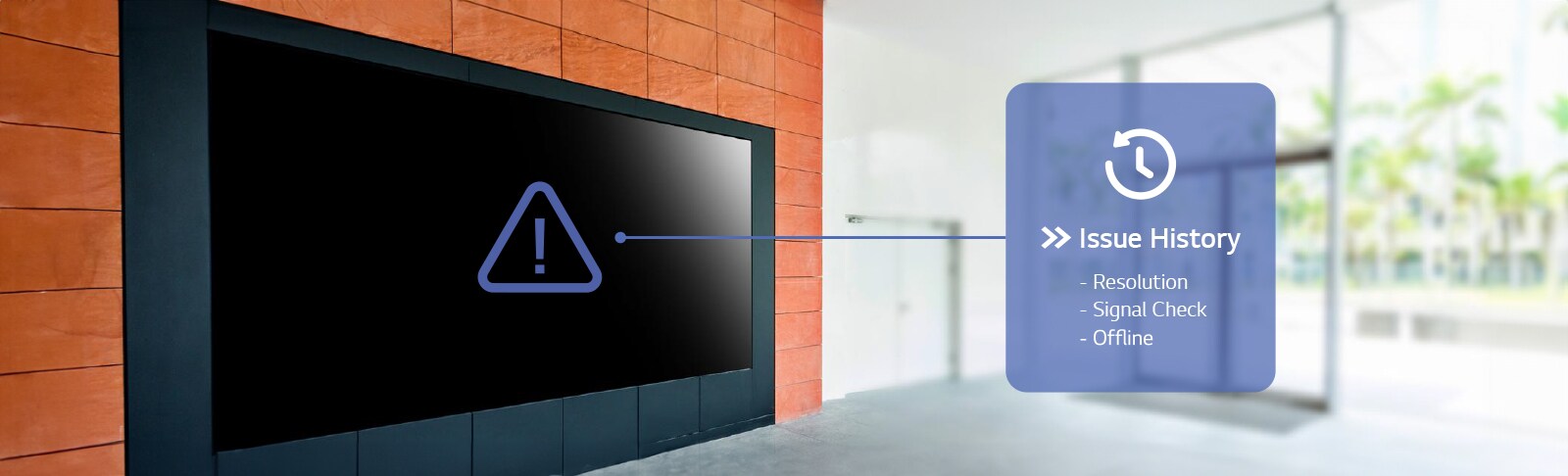 If a device encounters an error, a user can review its issue history.