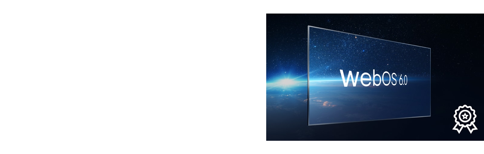 This abstract image shows that the webOS 6.0-applied display is certified.