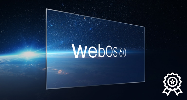 This abstract image shows that the webOS 6.0-applied display is certified.