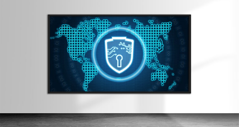 This abstract image represents the application of security to a display.