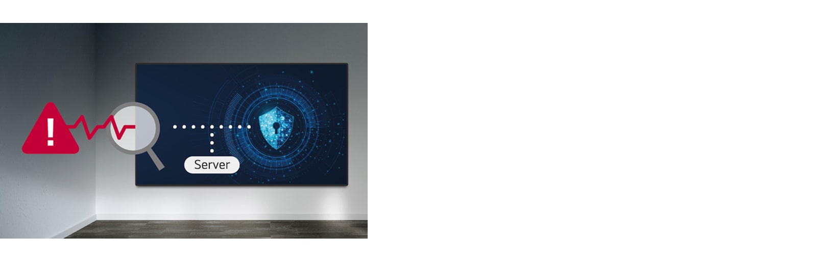 This image illustrates the server's capability to detect display errors as they occur.