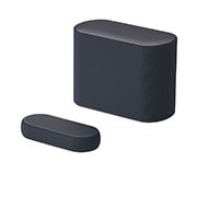 LG QP5 | 3.1.2ch | 320W | Dolby Atmos, diagonal view of soundbar and subwoofer, QP5, thumbnail 2