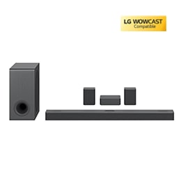 Front view with sub woofer and rear speakers