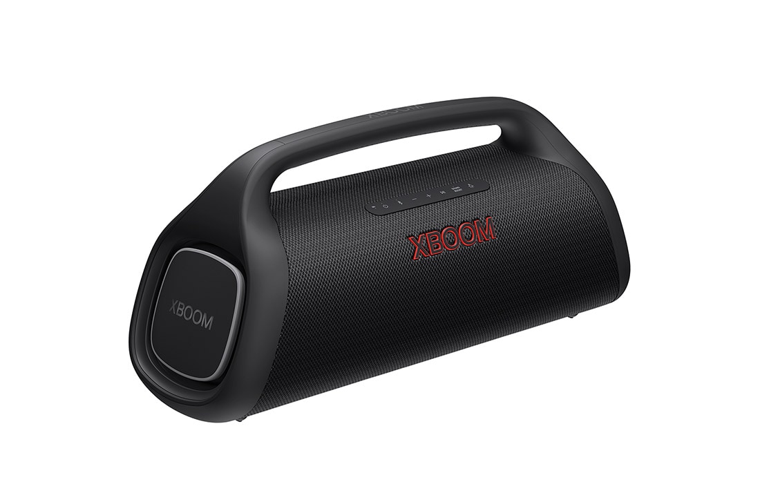 LG XBOOM Go XG9QBK 80w Speaker, Diagonal view with left side forward, XG9QBK, thumbnail 4