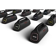 LG XBOOM Go XG9QBK 80w Speaker, Many LG XBOOM Gos are aligned with left speaker forward, having different lighting colors, XG9QBK, thumbnail 11