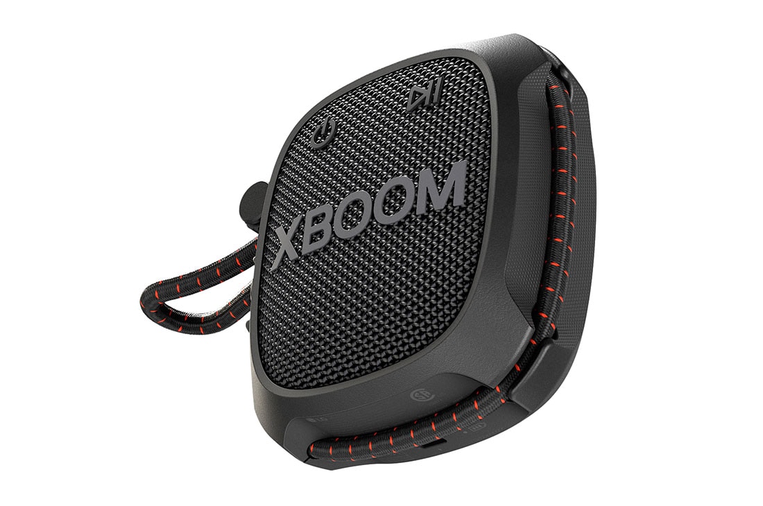 LG XBOOM Go XG2TBK Mini compact Speaker with military grade toughness, 2024 , left bottom view, XG2TBK, thumbnail 5