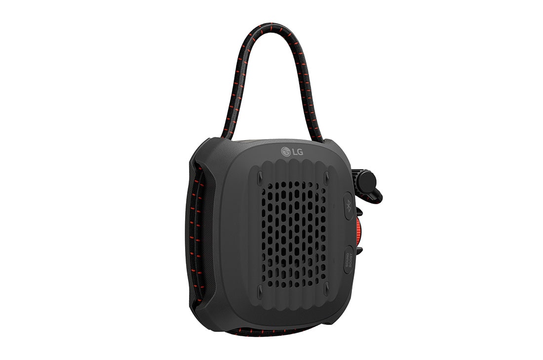 LG XBOOM Go XG2TBK Mini compact Speaker with military grade toughness, 2024 , Rear right side view, XG2TBK, thumbnail 9