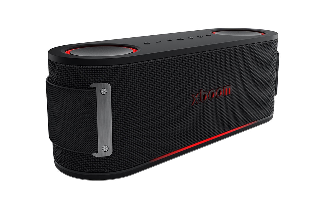 LG xboom Bounce Speaker by will.i.am, Dual dome tweeters, Dual passive radiators, AI Sound, 2025, side view from left, BOUNCE, thumbnail 6