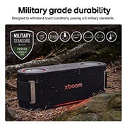 LG xboom Bounce Speaker by will.i.am, Dual dome tweeters, Dual passive radiators, AI Sound, 2025, USP card: Military standard, BOUNCE, thumbnail 12