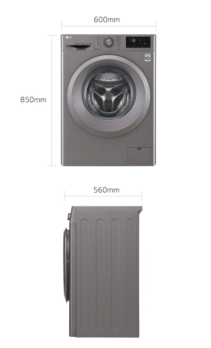 Front Load Washer 6 Kg 6 Motion Direct Drive LG UAE