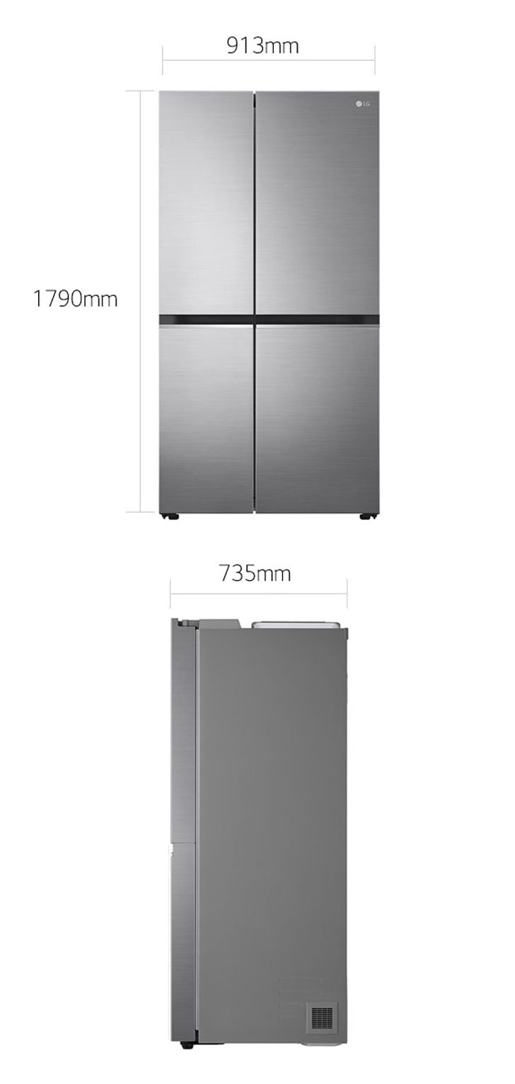 LG Double Door Refrigerator, 647L, Platinum Silver | LG UAE LG Double Door Refrigerator, 647L, Platinum Silver | LG UAE