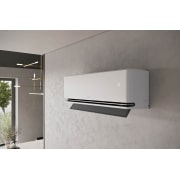 LG 18000 BTU DUALCOOL AI Air Single Split Air Conditioner, LG ai air conditioner with open vane displaying 18°C, DA18TCA, thumbnail 7