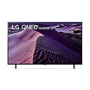 LG QNED 75 Inch TV With 4K Active HDR Cinema Screen Design from the QNED85 Series, front view with infill image, 75QNED856QA, thumbnail 1