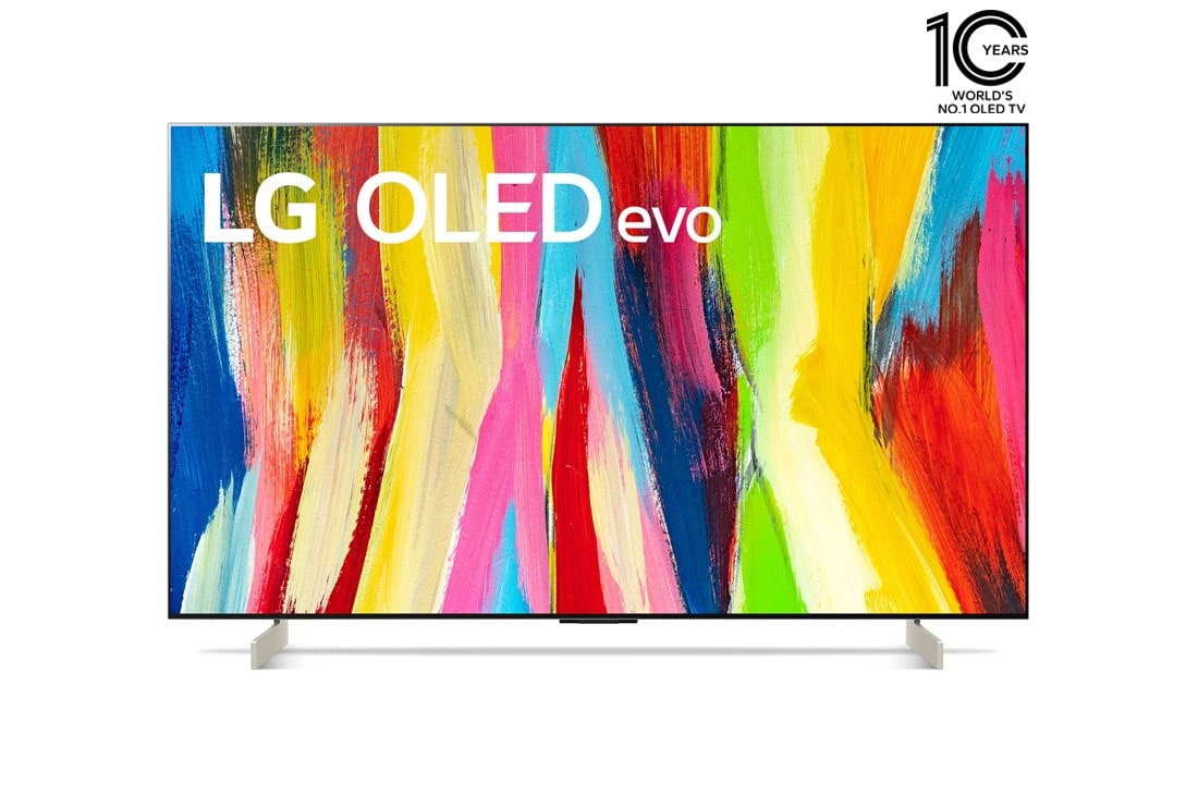 تلفزيون ال جي OLED evo مقاس 42 بوصة من سلسلة C2 مع 4K HDR ونظام التشغيل webOS22 ومزودة بتقنية ThinQ AI.