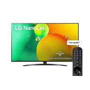 LG  LG NanoCell TV 50 Inch NANO79 Series, Cinema Screen Design, 4K Active HDR webOS22 With ThinQ AI, A front view of the LG NanoCell TV, 50NANO796QA, thumbnail 1