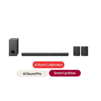 Front view with sub woofer and rear speakers