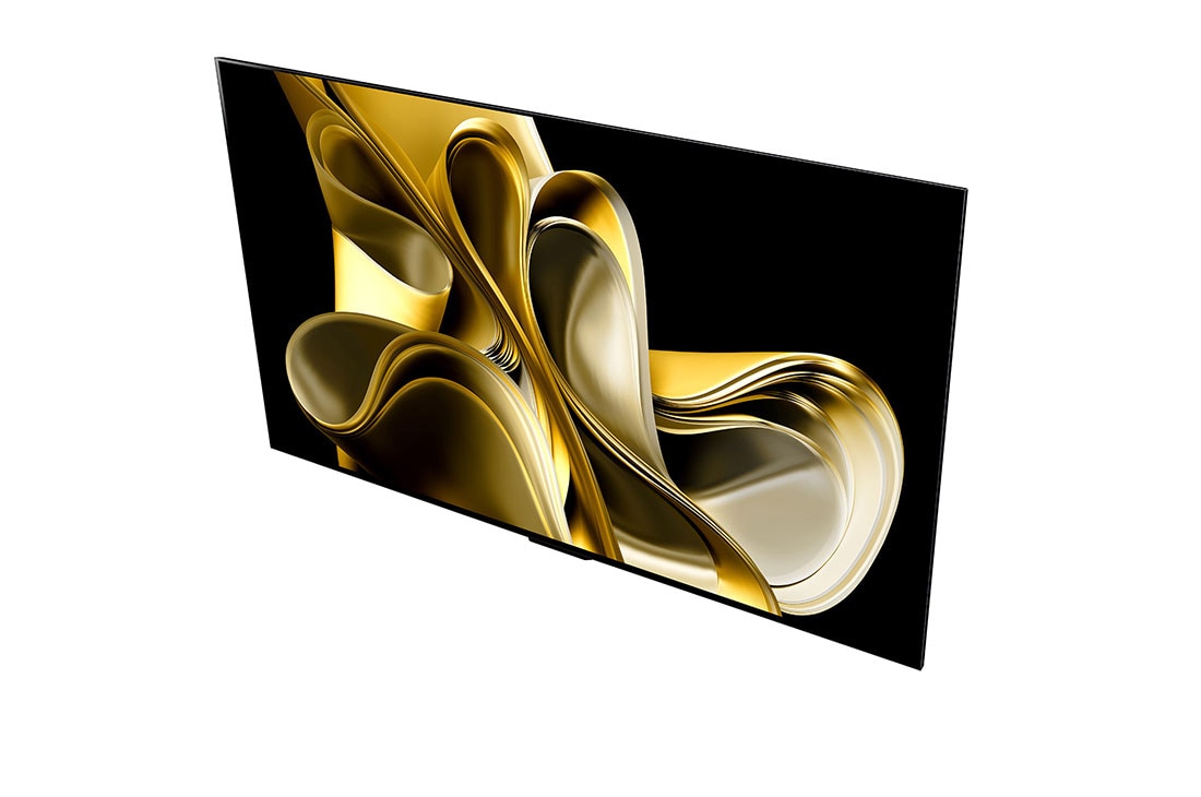 LG 77-Inch Wireless OLED evo M3 TV, Slightly left-facing angled view of LG OLED M3 from above, OLED77M36LA, thumbnail 4