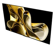 LG 77-Inch Wireless OLED evo M3 TV, Slightly left-facing angled view of LG OLED M3 from above, OLED77M36LA, thumbnail 4