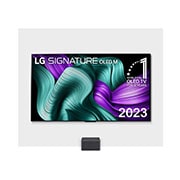 LG 77-Inch Wireless OLED evo M3 TV, front view, OLED77M36LA, thumbnail 1